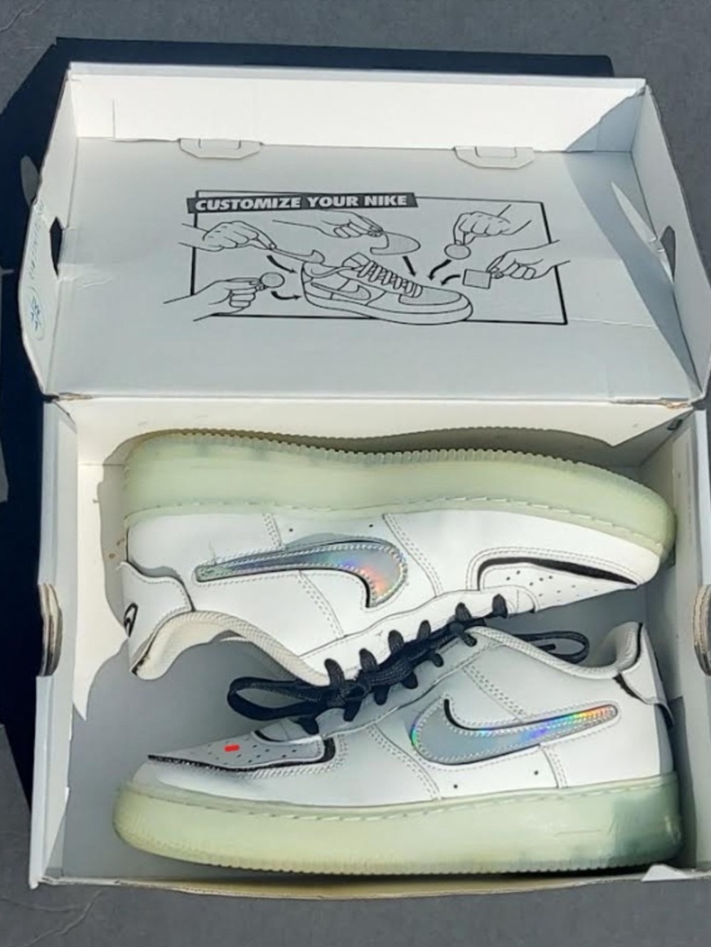 Nike Air Force 1 Type 'Sail Gum' Sneakers Sz 6Y